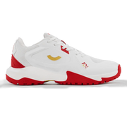 Tenxu All Rounder Cricket Rubber Shoes Bright White Racing Red
