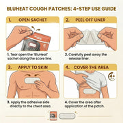BluHeat - Pain Relief Heat Patch Cough (Pack of 4 Pcs)