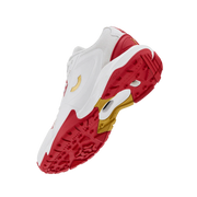 Tenxu All Rounder Cricket Rubber Shoes Bright White Racing Red