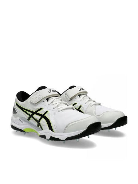 Asics GEL Speed Menace FF White/Black Cricket Spikes Shoes