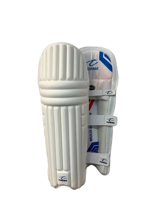 Forma Pro Axis White Batting Leg Guard Pads Mens - Indian Cricket Store