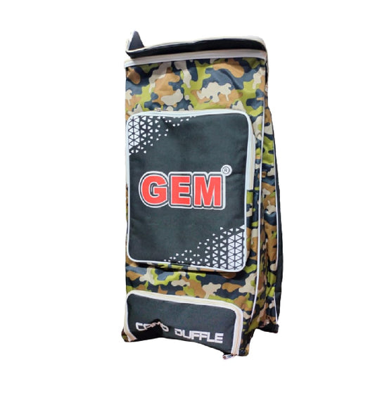 GEM Camo Duffle Cricket Kit Bag Black - Indian Cricket Store