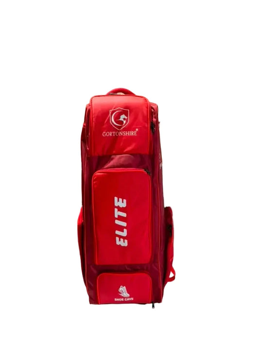 Gortonshire Elite Duffle Cricket Kit Bag With Wheels Red - Indian Cricket Store