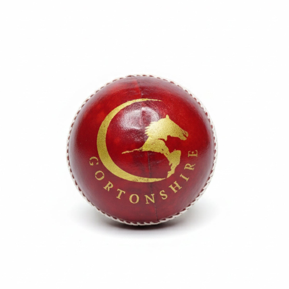 Gortonshire Match Cricket Ball Red (Alum Tanned)