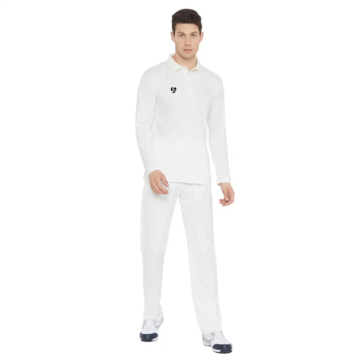 SG Club Cricket Shirt Pant White Full Sleeves