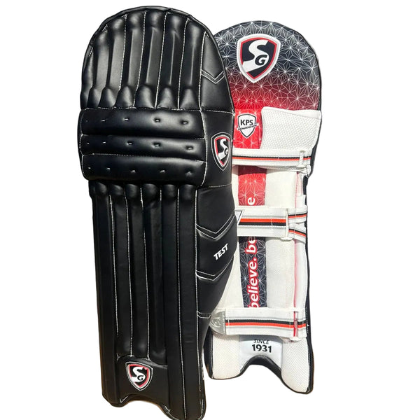 SG Test Black Colored Cricket Batting Leg Guard Pads