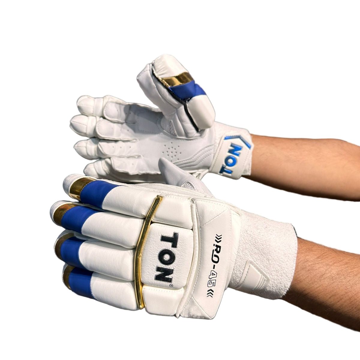 SS Ton RO Rohit Sharma 45 IPL Blue Cricket Batting Gloves Adult