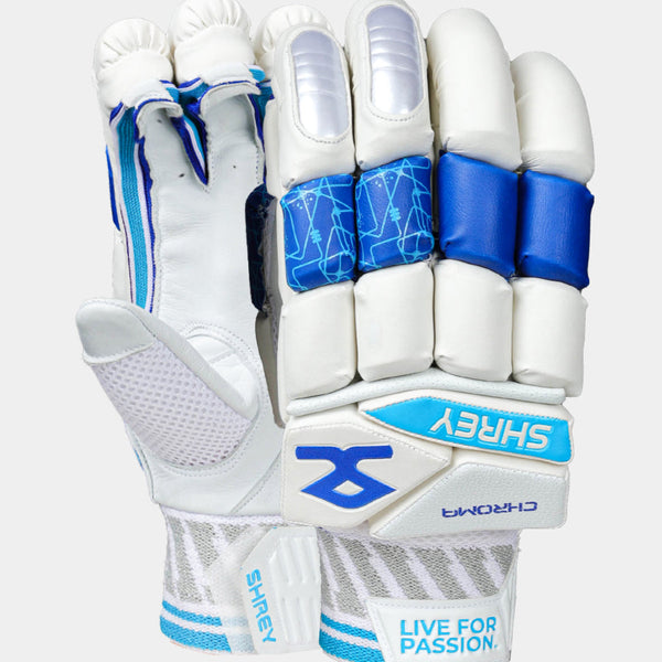 Shrey Chroma Cricket Batting Gloves White/Royal Blue