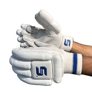 Somi Sapphire Pro Blue White Cricket Batting Gloves