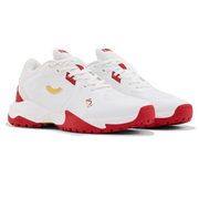 Tenxu All Rounder Cricket Rubber Shoes Bright White Racing Red