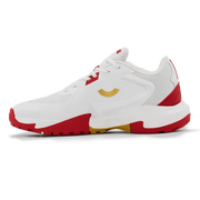 Tenxu All Rounder Cricket Rubber Shoes Bright White Racing Red