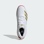 Adidas 22 Yard White Red Gold Spikes Cricket Shoes - Indian Cricket Store