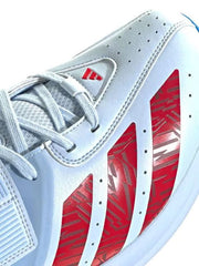 Adidas Adi Power Incurza Spikes White Blue Cricket Shoes - Indian Cricket Store