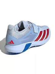 Adidas Adi Power Incurza Spikes White Blue Cricket Shoes - Indian Cricket Store