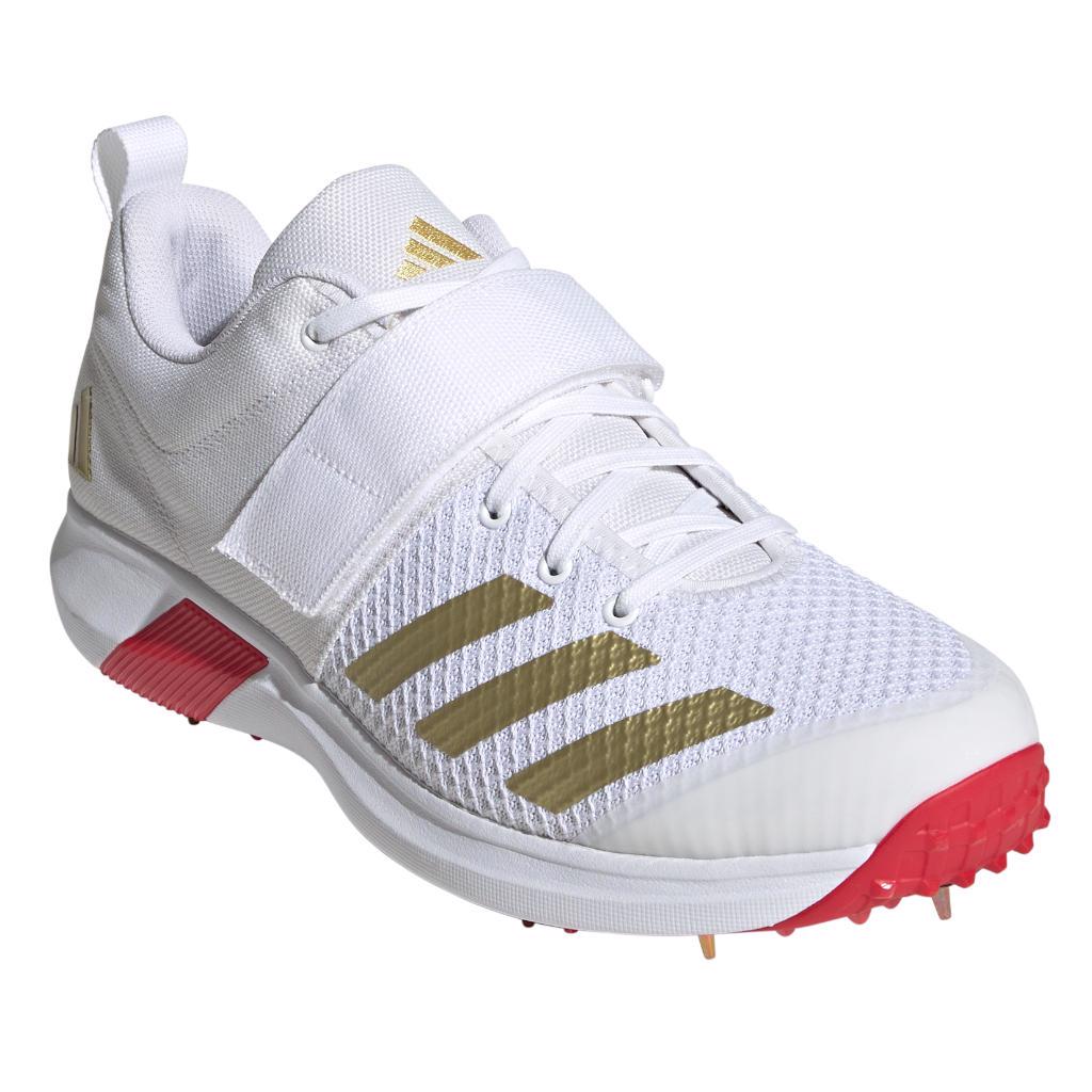Adidas Adi Power Vector 20 Spikes Cricket Shoes Red and Gold - Indian Cricket Store