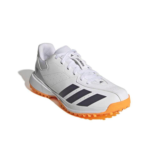 Adidas Howzat White Black Orange Rubber Cricket Shoes - Indian Cricket Store