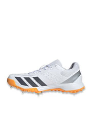 Adidas Howzat White Black Orange Spikes Cricket Shoes - Indian Cricket Store