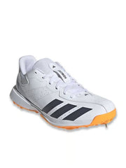 Adidas Howzat White Black Orange Spikes Cricket Shoes - Indian Cricket Store