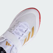 Adidas Scorerun 2.0 Cloud White Gold Rubber Cricket Shoes - Indian Cricket Store