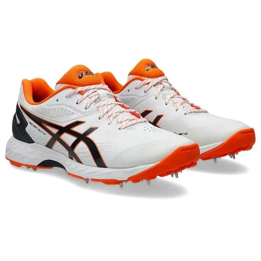 Asics 350 Not Out FF Spikes White Midnight Cricket Shoes - Indian Cricket Store