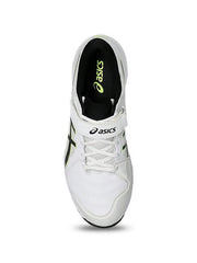 Asics GEL Speed Menace FF White/Black Cricket Spikes Shoes - Indian Cricket Store