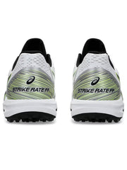 Asics Strike Rate FF White Black Cricket Shoes - Indian Cricket Store