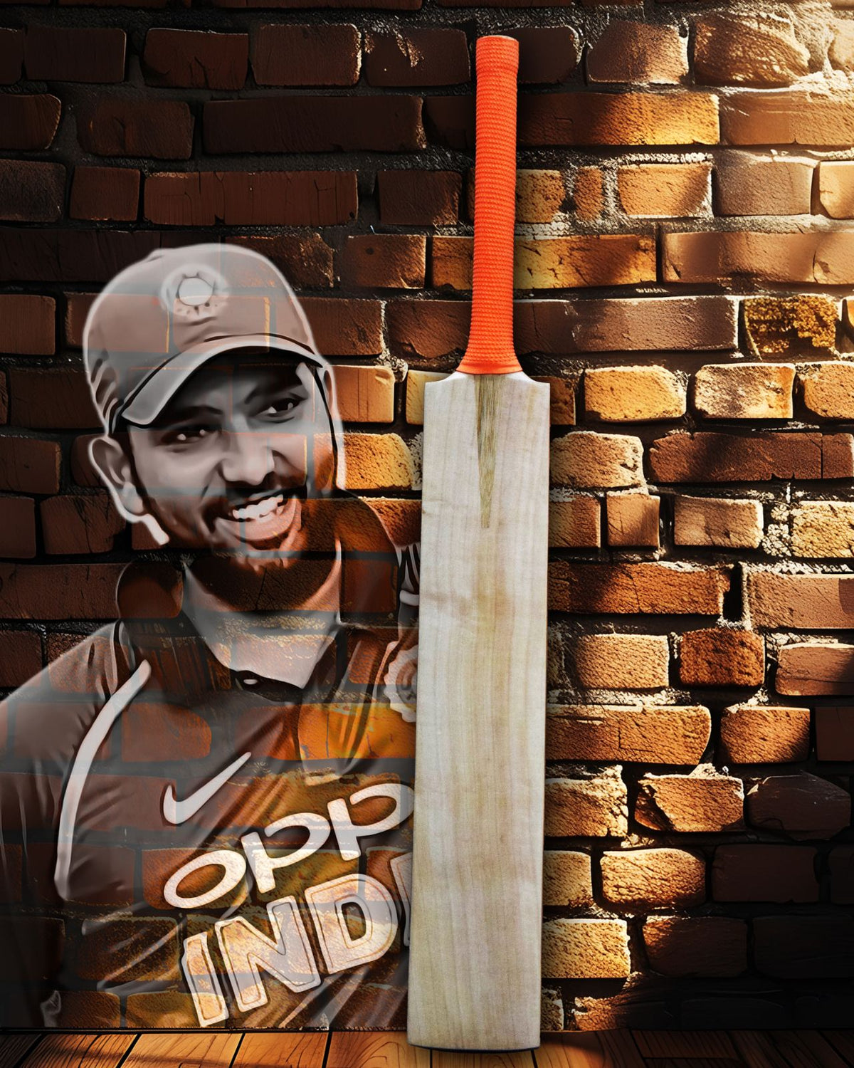 Customise Rohit Sharma Profile Kashmir Willow Cricket Bat Short Handle - Indian Cricket Store