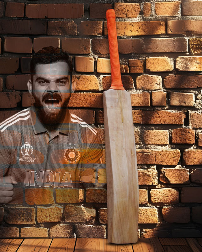 Customise Virat Kohli Profile Kashmir Willow Cricket Bat Short Handle