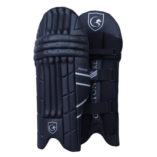 Gortonshire Focus Black Cricket Batting Leg Guard Pads Size - Indian Cricket Store