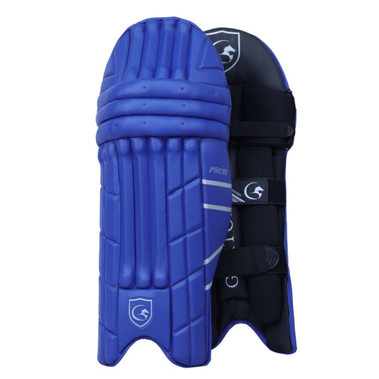 Gortonshire Focus Navy Blue Cricket Batting Leg Guard Pads - Indian Cricket Store