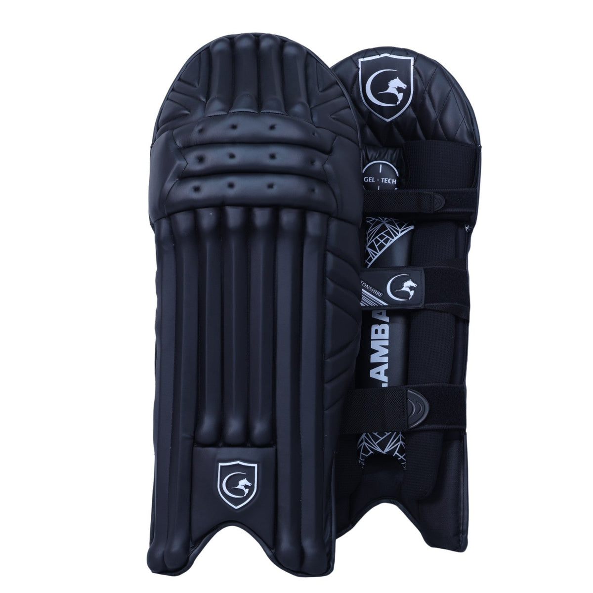 Gortonshire Lambada Cricket Batting Leg Guard Pads Colour Black