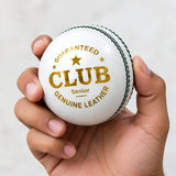Gortonshire Club Leather Cricket 4PC Ball White - Indian Cricket Store