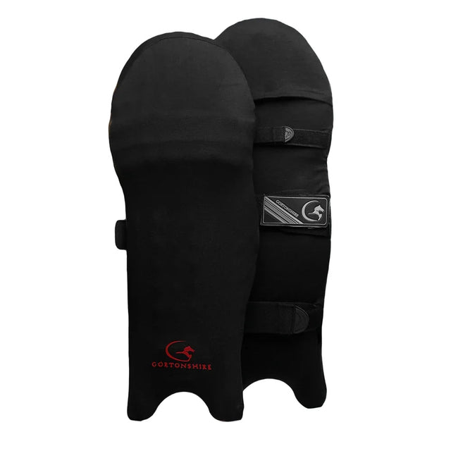Gortonshire Cricket Pads Colored Skins Black - Indian Cricket Store