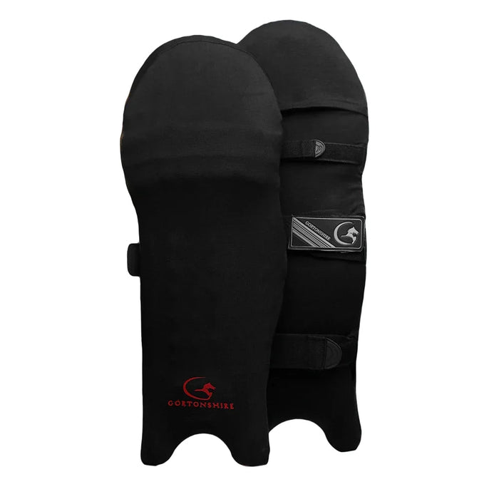 Gortonshire Cricket Pads Colored Skins Black