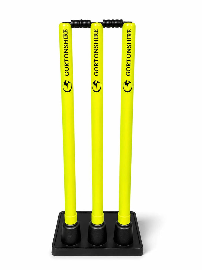 Gortonshire Cricket Plastic Stumps Rubber Base