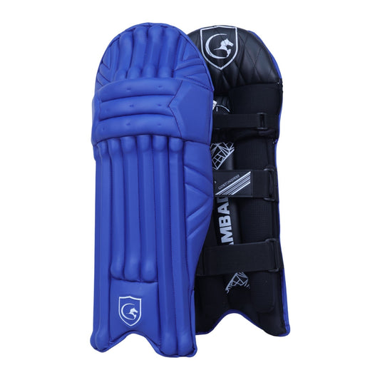 Gortonshire Lambada Cricket Batting Leg Guard Pads Mens Size Colour Royal Blue - Indian Cricket Store