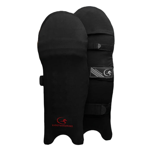 Gortonshire Cricket Pads Colored Skins Black - Indian Cricket Store