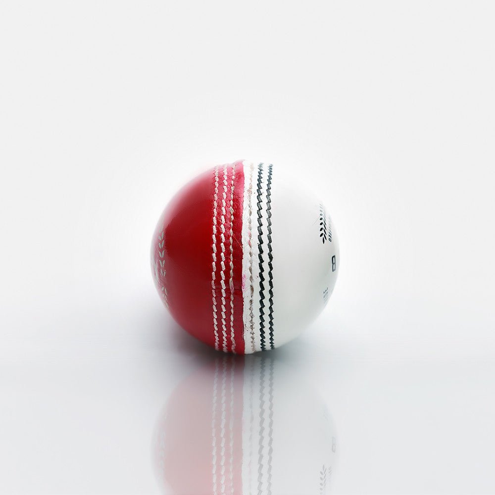 Gortonshire Red and White Leather Cricket Ball for Practice - Indian Cricket Store
