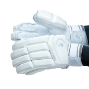 Gortonshire Shield White Cricket Batting Gloves - Indian Cricket Store