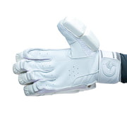Gortonshire Shield White Cricket Batting Gloves - Indian Cricket Store