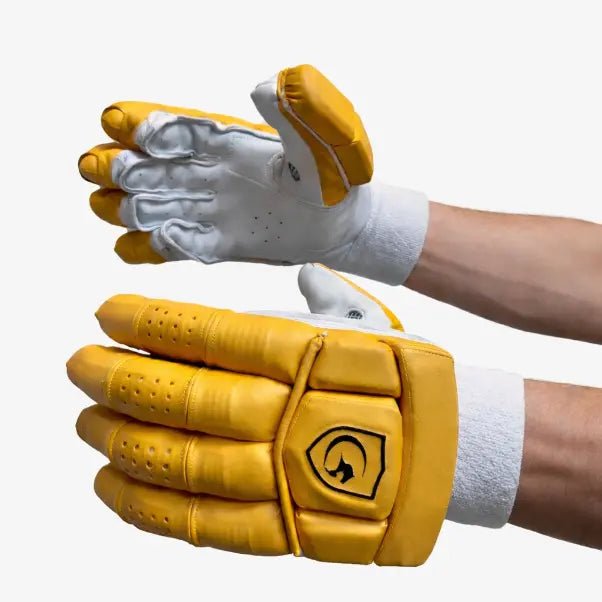 Gortonshire True Test Yellow Cricket Batting Gloves Adult