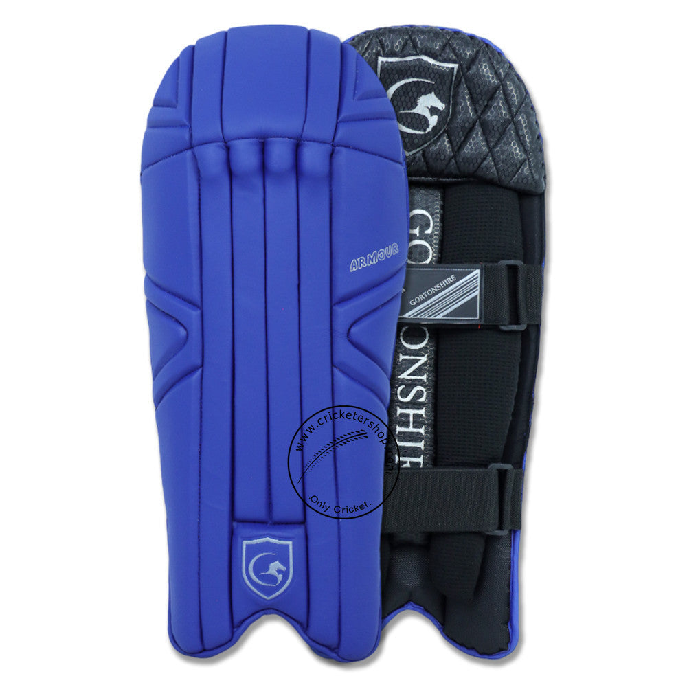 Gortonshire Armour Royal Blue Coloured Wicket Keeping Leg Guard Men's