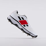 Gray Nicolls GN 8 Players 2.0 Spikes White Black Red Cricket Shoes - Indian Cricket Store