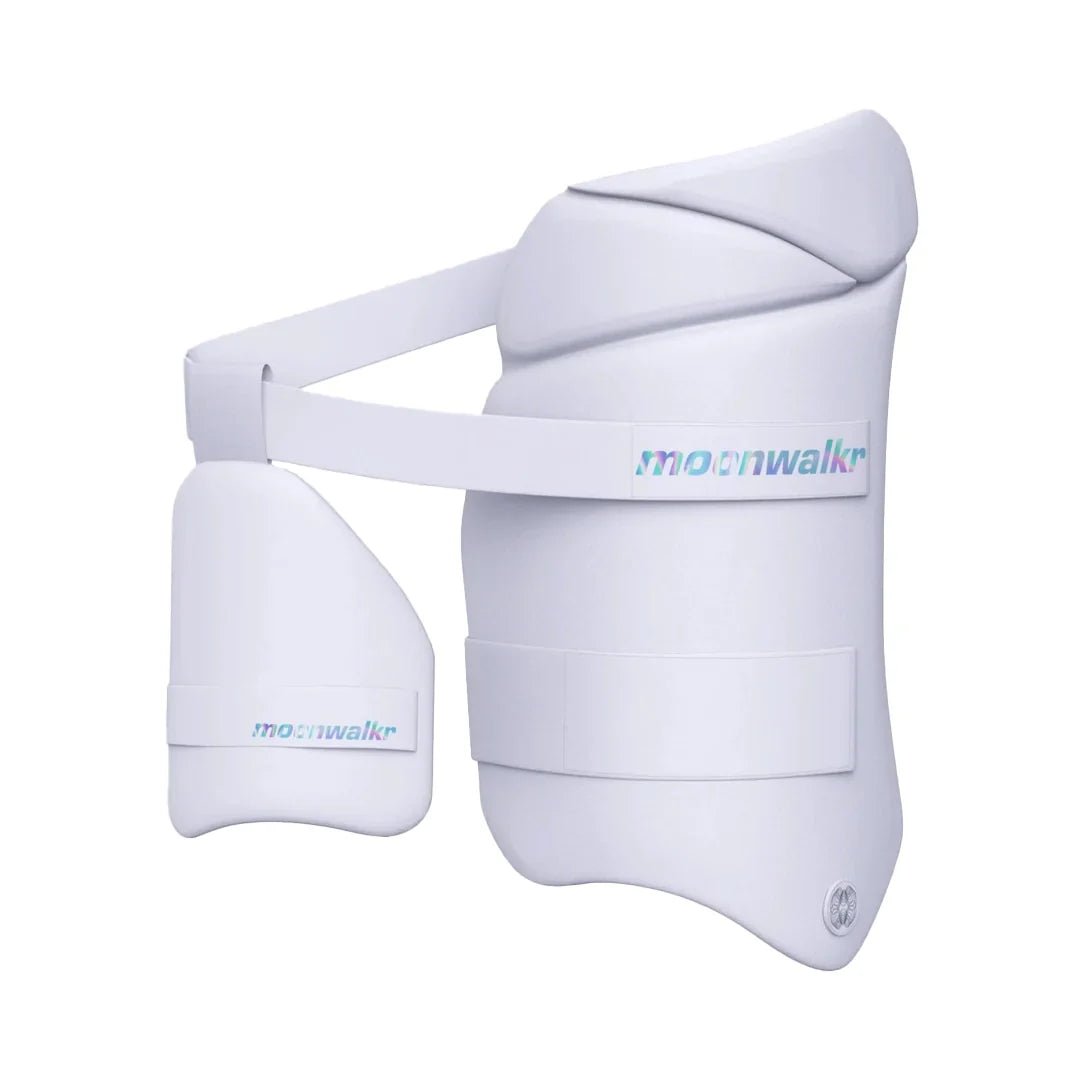 Moonwalkr 2.0 Cricket Batting Combo Thigh Guard Pad White - Indian Cricket Store