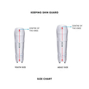 Moonwalkr Wicket Keeping Cricket Shin Guard Pads White - Indian Cricket Store