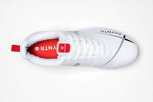 PAYNTR V Rubber Cricket Shoes All White Pimple - Indian Cricket Store