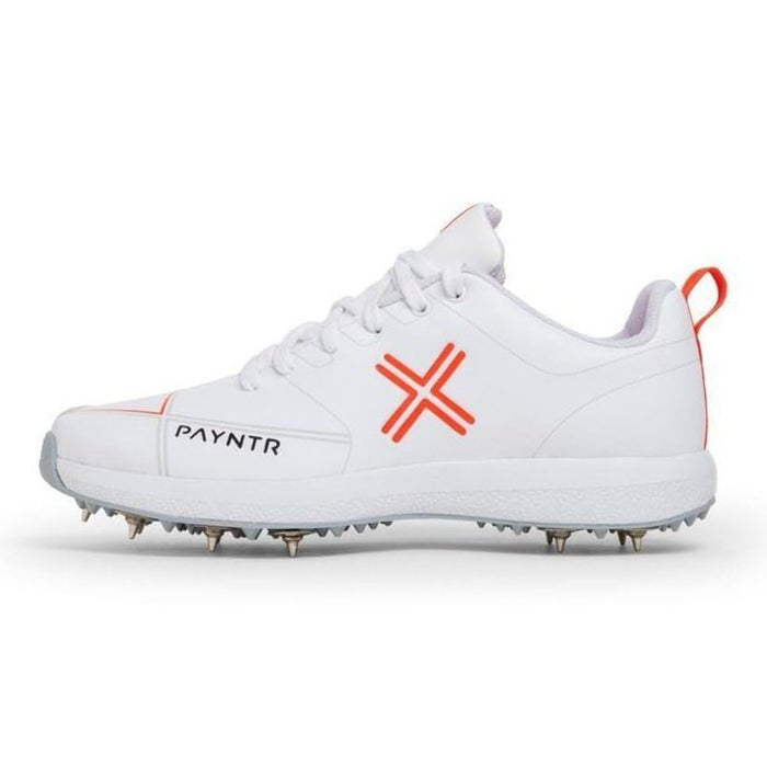 PAYNTR X Spikes Cricket Shoes All White