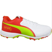 Puma 19 FH 10556510 Cricket Rubber Shoes Red Yellow - Indian Cricket Store