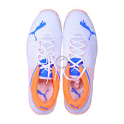 Puma 22.1 Neon Citrus Cricket Spike Shoes White Orange - Indian Cricket Store