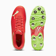 Puma 22.2 FH 10729906 Cricket Spikes Shoes Red Green